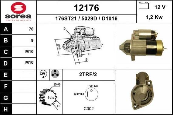 EAI 12176 - Стартер autozip.com.ua