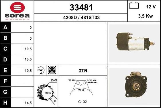 EAI 33481 - Стартер autozip.com.ua