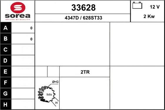 EAI 33628 - Стартер autozip.com.ua