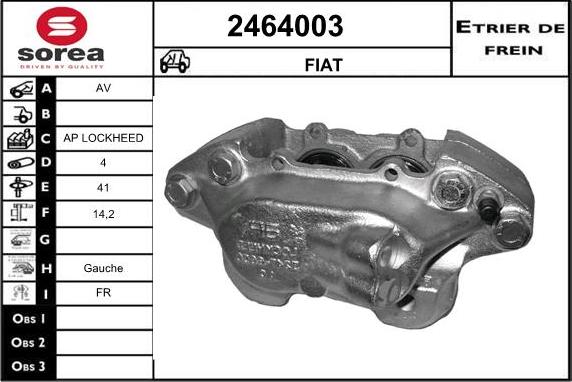 EAI 2464003 - Гальмівний супорт autozip.com.ua