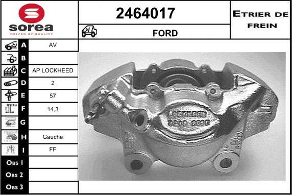 EAI 2464017 - Гальмівний супорт autozip.com.ua