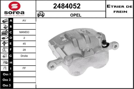 EAI 2484052 - Гальмівний супорт autozip.com.ua