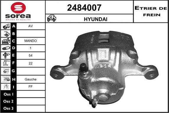 EAI 2484007 - Гальмівний супорт autozip.com.ua