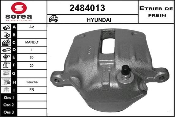 EAI 2484013 - Гальмівний супорт autozip.com.ua