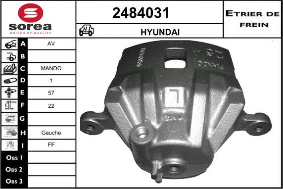 EAI 2484031 - Гальмівний супорт autozip.com.ua