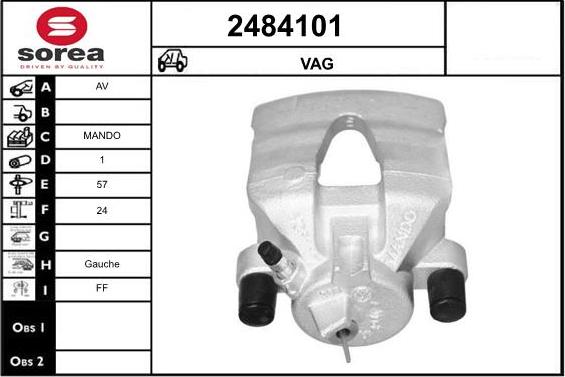EAI 2484101 - Гальмівний супорт autozip.com.ua