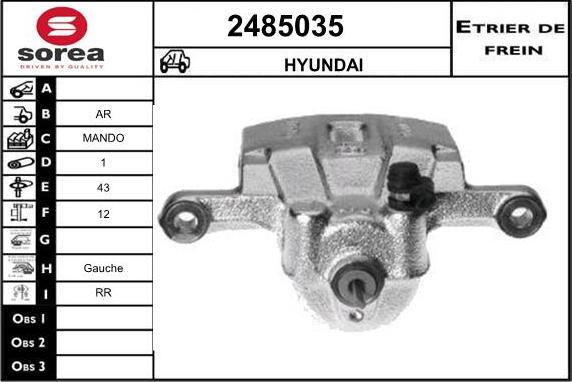 EAI 2485035 - Гальмівний супорт autozip.com.ua