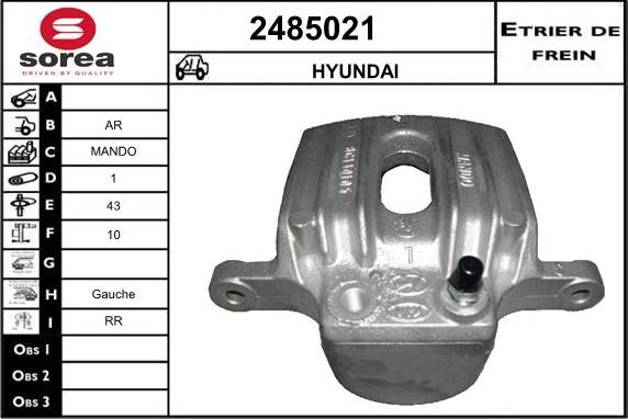 EAI 2485021 - Гальмівний супорт autozip.com.ua