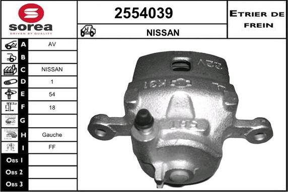 EAI 2554039 - Гальмівний супорт autozip.com.ua