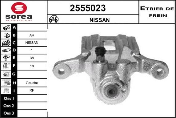 EAI 2555023 - Гальмівний супорт autozip.com.ua