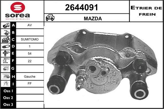 EAI 2644091 - Гальмівний супорт autozip.com.ua