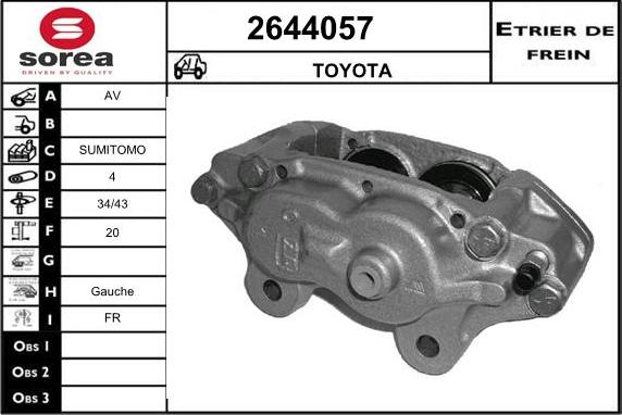 EAI 2644057 - Гальмівний супорт autozip.com.ua