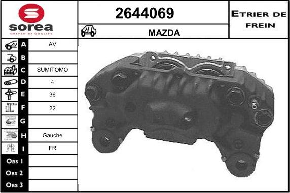 EAI 2644069 - Гальмівний супорт autozip.com.ua