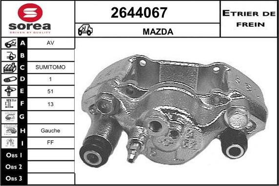 EAI 2644067 - Гальмівний супорт autozip.com.ua