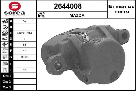 EAI 2644008 - Гальмівний супорт autozip.com.ua