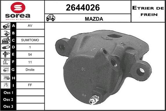 EAI 2644026 - Гальмівний супорт autozip.com.ua