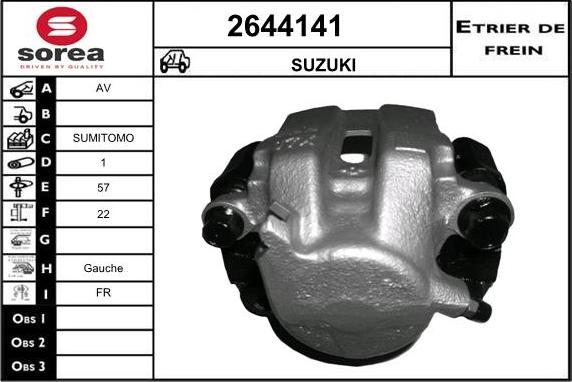 EAI 2644141 - Гальмівний супорт autozip.com.ua