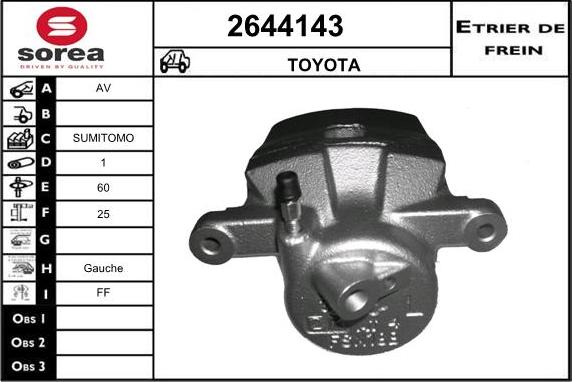 EAI 2644143 - Гальмівний супорт autozip.com.ua