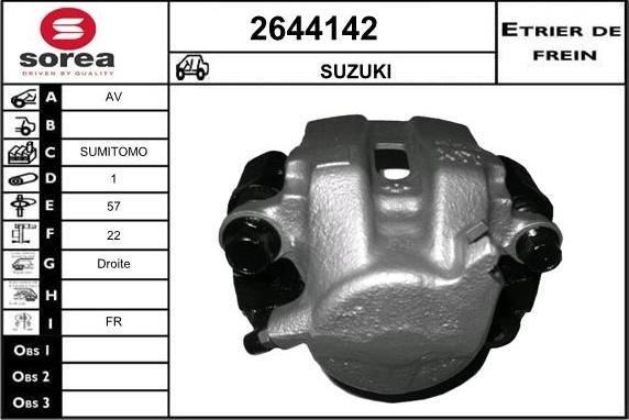 EAI 2644142 - Гальмівний супорт autozip.com.ua