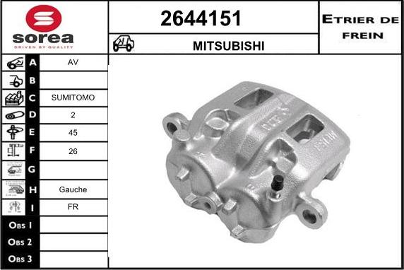 EAI 2644151 - Гальмівний супорт autozip.com.ua