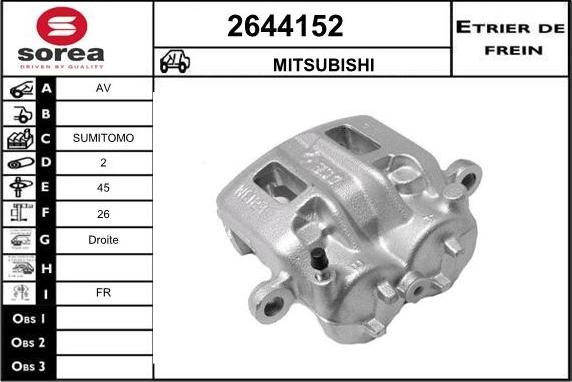 EAI 2644152 - Гальмівний супорт autozip.com.ua