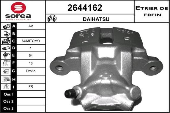 EAI 2644162 - Гальмівний супорт autozip.com.ua