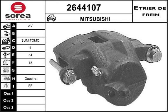 EAI 2644107 - Гальмівний супорт autozip.com.ua