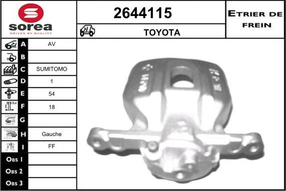 EAI 2644115 - Гальмівний супорт autozip.com.ua