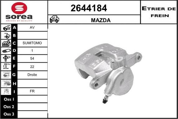 EAI 2644184 - Гальмівний супорт autozip.com.ua
