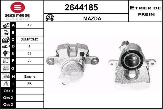 EAI 2644185 - Гальмівний супорт autozip.com.ua