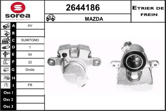 EAI 2644186 - Гальмівний супорт autozip.com.ua