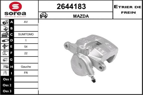 EAI 2644183 - Гальмівний супорт autozip.com.ua