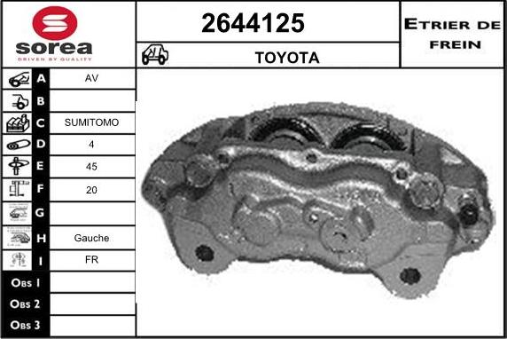 EAI 2644125 - Гальмівний супорт autozip.com.ua