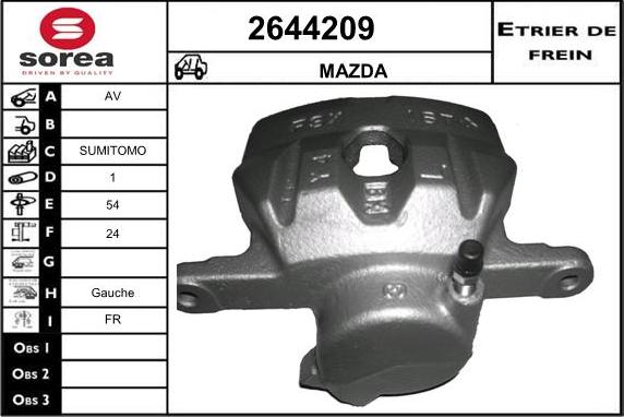 EAI 2644209 - Гальмівний супорт autozip.com.ua