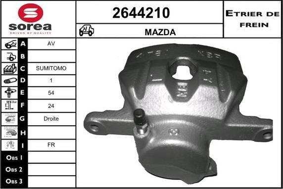 EAI 2644210 - Гальмівний супорт autozip.com.ua