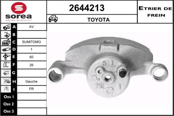 EAI 2644213 - Гальмівний супорт autozip.com.ua