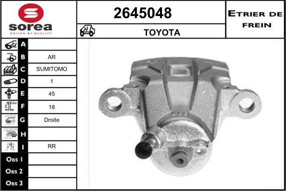 EAI 2645048 - Гальмівний супорт autozip.com.ua