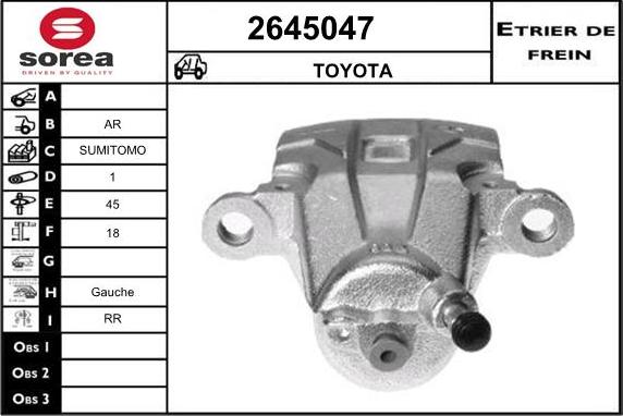 EAI 2645047 - Гальмівний супорт autozip.com.ua