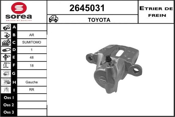 EAI 2645031 - Гальмівний супорт autozip.com.ua