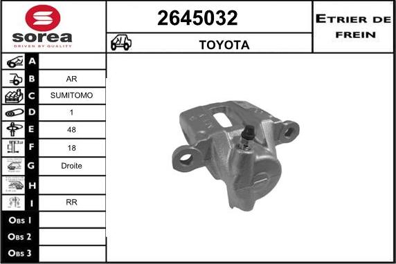 EAI 2645032 - Гальмівний супорт autozip.com.ua