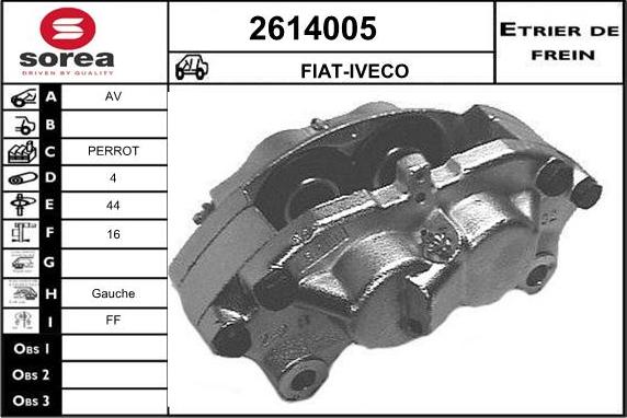 EAI 2614005 - Гальмівний супорт autozip.com.ua