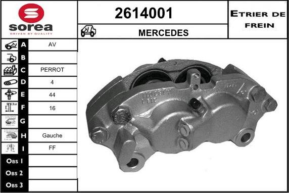 EAI 2614001 - Гальмівний супорт autozip.com.ua