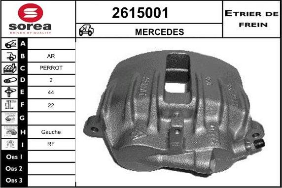 EAI 2615001 - Гальмівний супорт autozip.com.ua