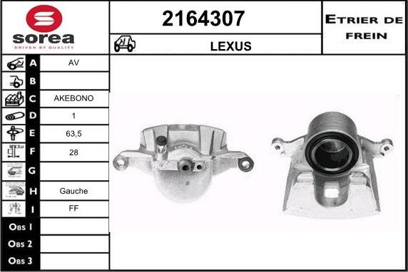 EAI 2164307 - Гальмівний супорт autozip.com.ua