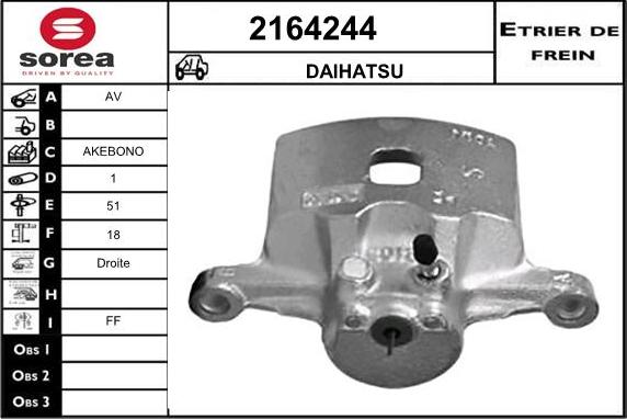 EAI 2164244 - Гальмівний супорт autozip.com.ua