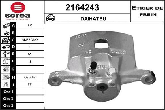 EAI 2164243 - Гальмівний супорт autozip.com.ua