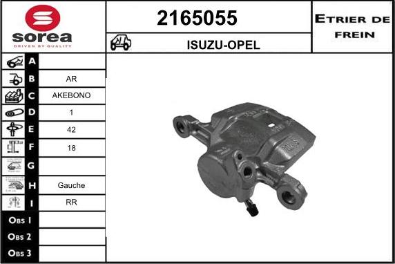 EAI 2165055 - Гальмівний супорт autozip.com.ua