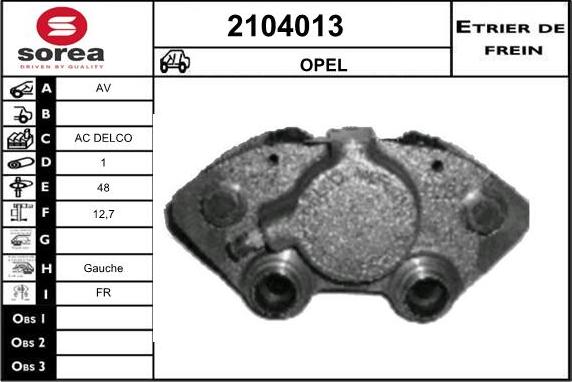 EAI 2104013 - Гальмівний супорт autozip.com.ua