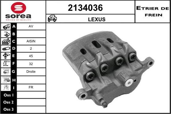 EAI 2134036 - Гальмівний супорт autozip.com.ua