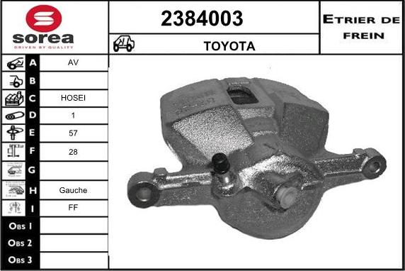 EAI 2384003 - Гальмівний супорт autozip.com.ua